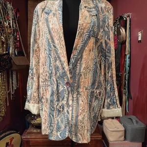 Fitting Image Vintage Paisley Blazer 14